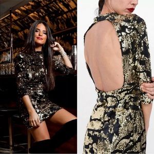 Zara 3/4 sleeve mini dress